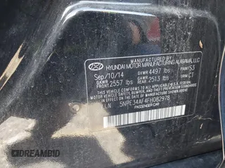 2015 Hyundai Sonata Limited with VIN 5NPE34AF4FH082978, listed as a IAAI auction lot 40717431 with 84,870 mi miles and . Bid and sale history available at carsss.com. Image 9.