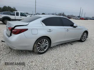 2020 Infiniti Q50 Luxe with VIN JN1EV7AP9LM207806, listed as a Copart auction lot 46036605 with 45,301 mi miles and Salvage Title. Bid and sale history available at DreamBid. Image 3.