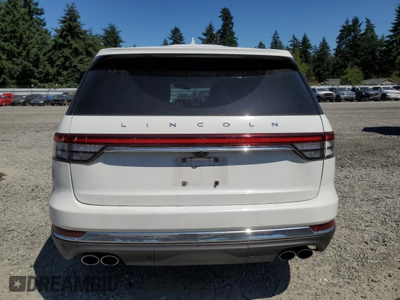 2022 Lincoln Aviator Reserve with VIN 5LM5J7XC3NGL21744, listed as a Copart auction lot 62887815 with 33,714 mi miles and Salvage title. Bid and sale history available at DreamBid. Image 6.