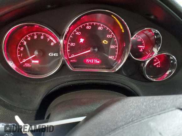 2007 Pontiac G6 G6 with VIN 1G2ZG58B074203404, listed as a Copart auction lot 56705115 with 154,379 mi miles and Salvage title. Bid and sale history available at DreamBid. Image 9.