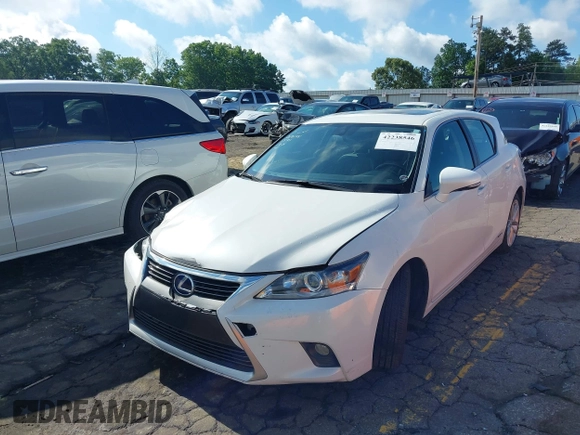 2014 Lexus CT 200h with VIN JTHKD5BH1E2175901, listed as a IAAI auction lot 42238546 with 157,577 mi miles and . Bid and sale history available at DreamBid. Image 2.