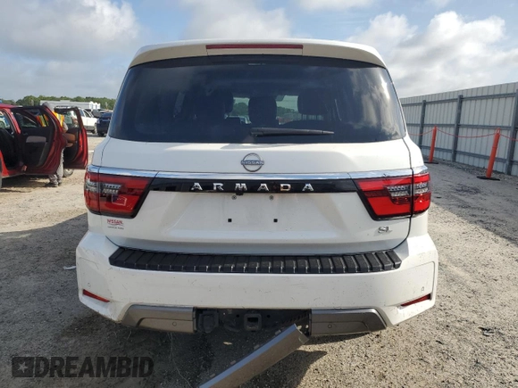 2023 Nissan Armada SL z VIN JN8AY2BDXP9690679, wystawiony jako Copart lot #59863145 z przebiegiem 20 386 mil mil oraz Szkoda całkowita • Salvage title. Historia ofert i sprzedaży dostępna na DreamBid. Obrazek 6.