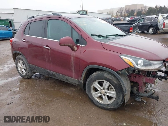 2017 Chevrolet Trax LT with VIN 3GNCJLSB3HL159787, listed as a IAAI auction lot 41450041 with 147,972 mi miles. Bid and sale history available at carsss.com. Image 1.