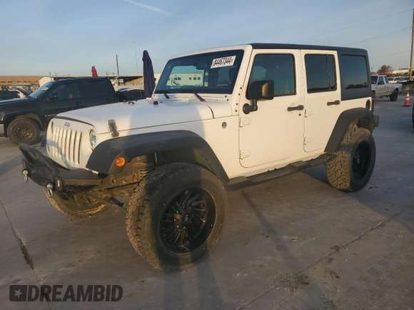 2018 Jeep Wrangler JK Unlimited Sport S with VIN 1C4BJWDG1JL815338, listed as a Copart auction lot 84467344 with 46,838 mi miles and Salvage Title. Bid and sale history available at carsss.com. Image 1.