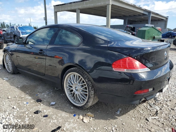 2007 BMW 6 Series 650i with VIN WBAEH13577CR52544, listed as a Copart auction lot 41953005 with 162,867 mi miles and Salvage Title. Bid and sale history available at carsss.com. Image 2.