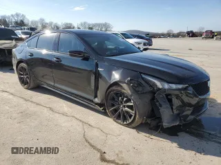 2020 Cadillac CT5 V-Series with VIN 1G6DV5RW8L0150419, listed as a Copart auction lot 87421384 with 58,743 mi miles and Salvage Title. Bid and sale history available at carsss.com. Image 4.