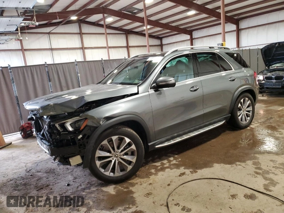 2022 Mercedes-Benz GLE 450 with VIN 4JGFB5KB3NA601982, listed as a Copart auction lot 46053525 with 32,653 mi miles and Salvage title. Bid and sale history available at DreamBid. Image 1.