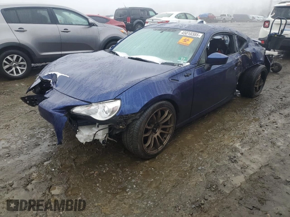 2016 Scion FR-S with VIN JF1ZNAA12G9701107, listed as a Copart auction lot 45010385 with Not Provided miles and Salvage Title. Bid and sale history available at carsss.com. Image 1.