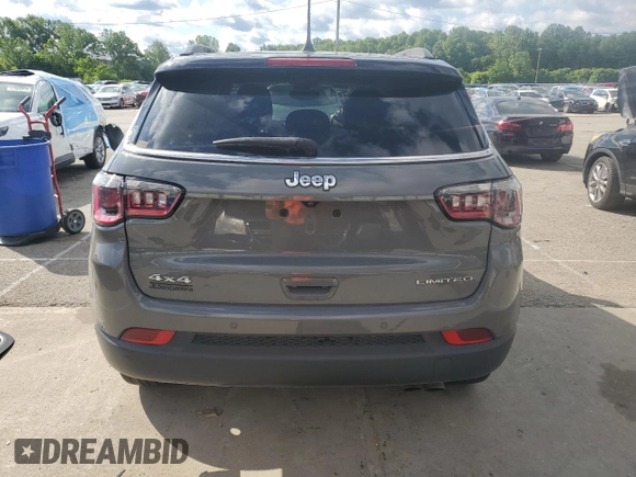 2021 Jeep Compass Limited with VIN 3C4NJDCB1MT579130, listed as a Copart auction lot 57854655 with 49,553 mi miles and Salvage title. Bid and sale history available at DreamBid. Image 6.
