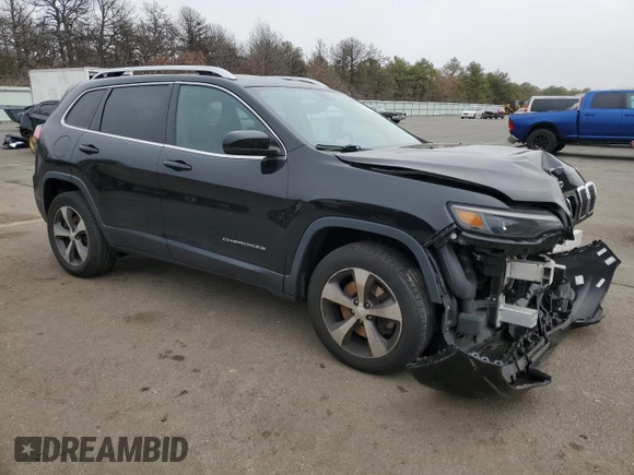 2019 Jeep Cherokee Limited with VIN 1C4PJMDX5KD421346, listed as a Copart auction lot 50021135 with 39,000 mi miles and Salvage Title. Bid and sale history available at carsss.com. Image 4.