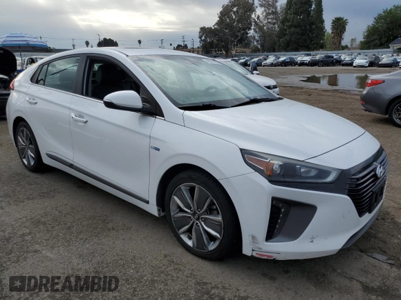 2017 Hyundai Ioniq Limited with VIN KMHC85LC8HU047253, listed as a Copart auction lot 48597485 with 137,003 mi miles and Salvage Title. Bid and sale history available at DreamBid. Image 4.