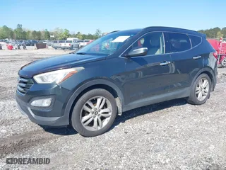 2013 Hyundai Santa Fe 2.0T Sport with VIN 5XYZUDLA6DG019790, listed as a IAAI auction lot 41980044 with 282,456 mi miles. Bid and sale history available at carsss.com. Image 2.