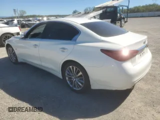 2018 Infiniti Q50 3.0t LUXE with VIN JN1EV7APXJM590653, listed as a Copart auction lot 50197665 with 75,736 mi miles and Salvage Title. Bid and sale history available at carsss.com. Image 2.