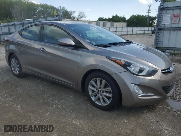 2014 Hyundai Elantra SE with VIN 5NPDH4AE3EH544370, listed as a Copart auction lot 51909635 with 76,681 mi miles and Salvage Title. Bid and sale history available at DreamBid. Image 4.