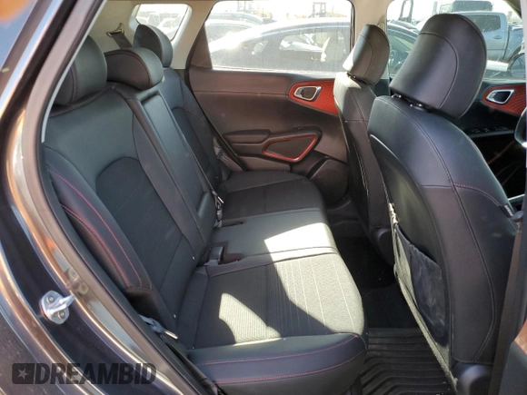 2021 Kia Soul Turbo with VIN KNDJ53AFXM7738279, listed as a Copart auction lot 77815624 with 23,793 mi miles and Salvage Title. Bid and sale history available at DreamBid. Image 10.