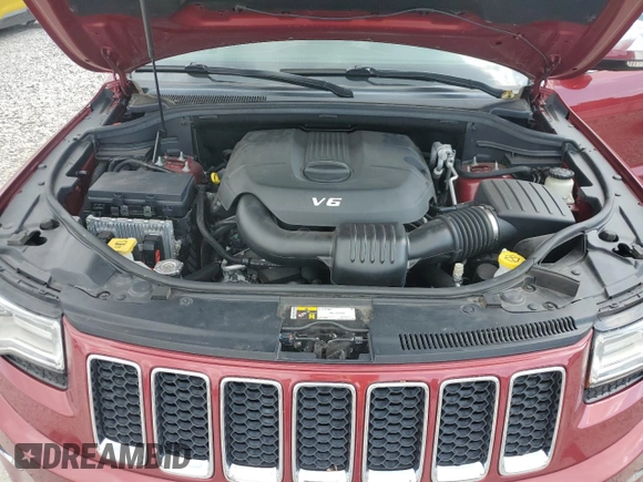 2015 Jeep Grand Cherokee Overland with VIN 1C4RJECG2FC823353, listed as a Copart auction lot 58367395 with 72,117 mi miles and Salvage title. Bid and sale history available at DreamBid. Image 12.