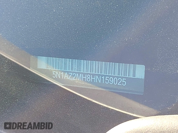 2017 Nissan Murano S z VIN 5N1AZ2MH8HN159025, wystawiony jako IAAI lot #41884376 z przebiegiem 124 500 mil mil oraz . Historia ofert i sprzedaży dostępna na DreamBid. Obrazek 9.