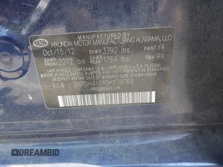2013 Hyundai Elantra GLS с VIN 5NPDH4AE1DH239769, выставлен на аукционе IAAI как лот 42259765 с пробегом 167 046 миль миль и . История ставок и продаж доступна на DreamBid. Изображение 9.