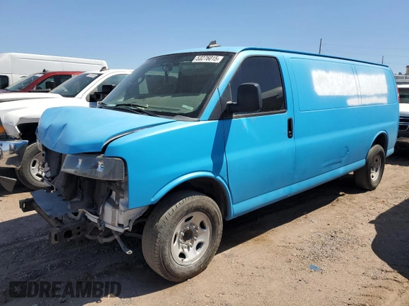 2021 Chevrolet Express Cargo with VIN 1GCWGBFPXM1187527, listed as a Copart auction lot 53276015 with 81,429 mi miles and Salvage title. Bid and sale history available at DreamBid. Image 1.
