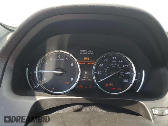 2019 Acura TLX with VIN 19UUB1F36KA006676, listed as a Copart auction lot 60352655 with 94,546 mi miles and Salvage title. Bid and sale history available at DreamBid. Image 9.
