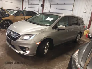 2018 Honda Odyssey EX-L with VIN 5FNRL6H74JB102004, listed as a IAAI auction lot 41724551 with 85,083 mi miles and . Bid and sale history available at DreamBid. Image 19.