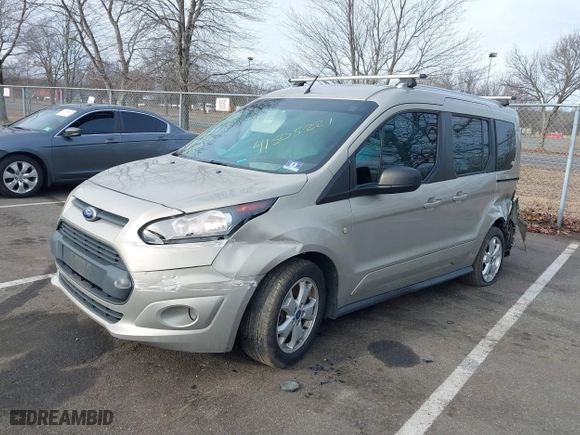 2015 Ford Transit Connect Wagon XLT with VIN NM0AE8F74F1179538, listed as a IAAI auction lot 41505221 with 57,798 mi miles. Bid and sale history available at carsss.com. Image 6.