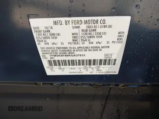 2019 Ford Explorer Limited with VIN 1FM5K8F88KGA37833, listed as a IAAI auction lot 41603183 with 103,042 mi miles and . Bid and sale history available at DreamBid. Image 9.
