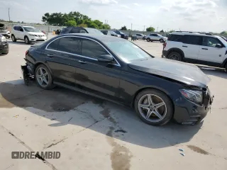 2018 Mercedes-Benz E-Class E 300 with VIN WDDZF4JBXJA445196, listed as a Copart auction lot 53596555 with 0 mi miles and Salvage Title. Bid and sale history available at carsss.com. Image 4.