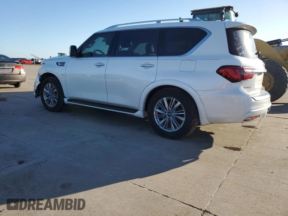 2019 Infiniti QX80 LUXE with VIN JN8AZ2NF9K9684004, listed as a Copart auction lot 51022145 with 35,454 mi miles and Salvage Title. Bid and sale history available at carsss.com. Image 2.