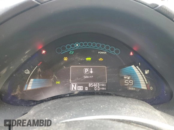 2014 Nissan LEAF SV с VIN 1N4AZ0CP0EC339288, выставлен на аукционе Copart как лот 46235695 с пробегом 85 463 миль миль и Списание • Salvage title. История ставок и продаж доступна на DreamBid. Изображение 9.