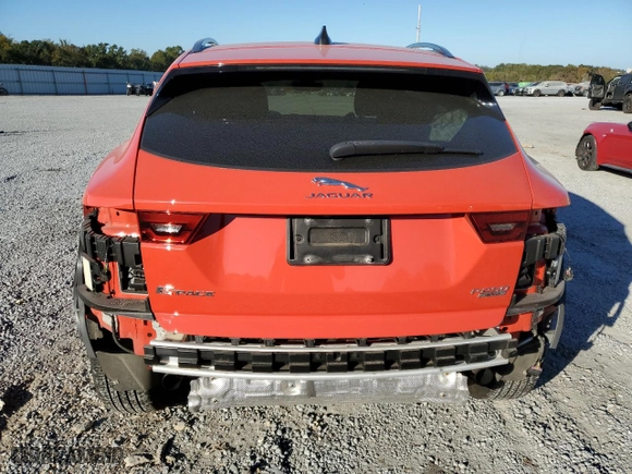 2020 Jaguar E-PACE Checkered Flag Edition with VIN SADF12FX3L1Z74811, listed as a Copart auction lot 76716374 with 67,573 mi miles and Salvage Title. Bid and sale history available at carsss.com. Image 6.