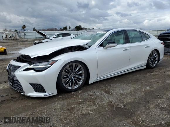 2023 Lexus LS 500 z VIN JTHD51FF4P5018212, wystawiony jako Copart lot #38629154 z przebiegiem 6 546 mil mil oraz . Historia ofert i sprzedaży dostępna na DreamBid. Obrazek 1.
