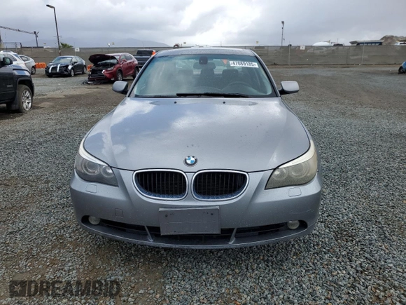 2005 BMW 5 Series 530i with VIN WBANA73585CR60267, listed as a Copart auction lot 47089185 with 244,533 mi miles and Clean Title. Bid and sale history available at DreamBid. Image 5.