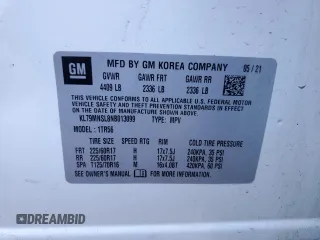 2022 Chevrolet TrailBlazer LS with VIN KL79MNSL8NB013099, listed as a Copart auction lot 83608234 with 0 mi miles and Non Repairable. Bid and sale history available at carsss.com. Image 14.