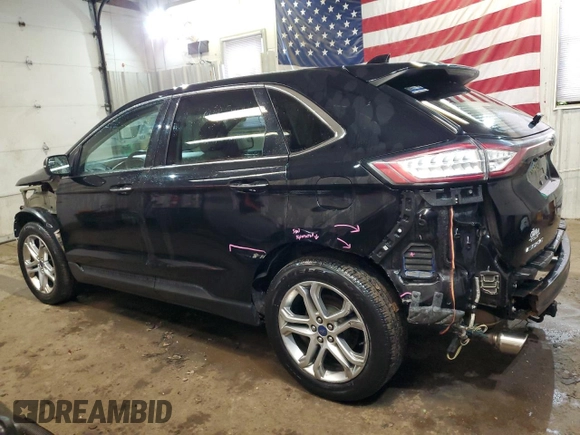 2017 Ford Edge Titanium with VIN 2FMPK4K97HBB69479, listed as a Copart auction lot 50074125 with 115,976 mi miles and Salvage Title. Bid and sale history available at carsss.com. Image 2.