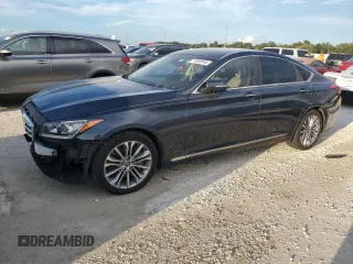 2017 Genesis G80 3.8L with VIN KMHGN4JE5HU199709, listed as a Copart auction lot 73598944 with 0 mi miles and Salvage Title. Bid and sale history available at carsss.com. Image 1.