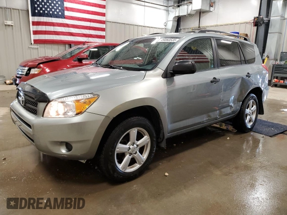 2007 Toyota RAV4 with VIN JTMBD33V476054169, listed as a Copart auction lot 49060535 with 107,255 mi miles and Clean Title. Bid and sale history available at carsss.com. Image 1.