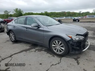 2015 Infiniti Q50 Premium with VIN JN1BV7AR6FM419944, listed as a Copart auction lot 55504355 with 101,886 mi miles and Salvage Title. Bid and sale history available at DreamBid. Image 4.