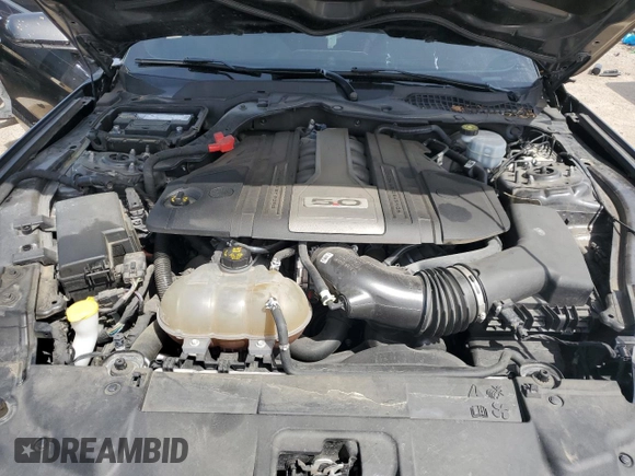 2019 Ford Mustang GT with VIN 1FA6P8CF2K5202287, listed as a Copart auction lot 55109385 with 51,387 mi miles and Salvage title. Bid and sale history available at DreamBid. Image 11.