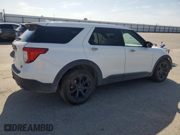 2022 Ford Explorer ST with VIN 1FM5K8GC0NGA08477, listed as a Copart auction lot 52961635 with 61,188 mi miles and Salvage Title. Bid and sale history available at carsss.com. Image 3.