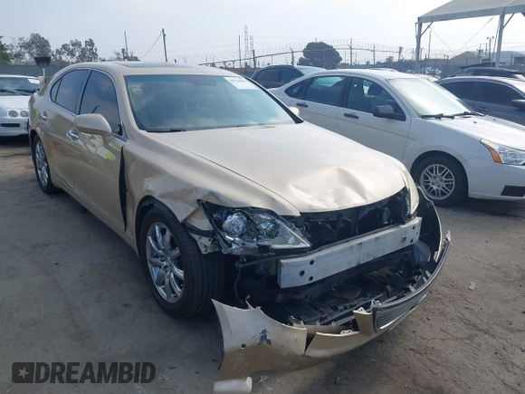 2009 Lexus LS 460 with VIN JTHBL46F195088008, listed as a IAAI auction lot 42726869 with 90,569 mi miles and . Bid and sale history available at DreamBid. Image 1.