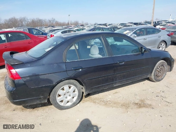 2001 Honda Civic EX with VIN 2HGES25761H518114, listed as a IAAI auction lot 41719745 with 214,573 mi miles. Bid and sale history available at carsss.com. Image 4.