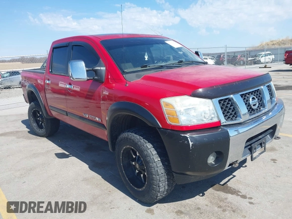 2007 Nissan Titan LE with VIN 1N6BA07B37N234320, listed as a IAAI auction lot 41912632 with 186,035 mi miles. Bid and sale history available at carsss.com. Image 1.