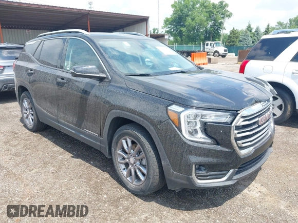 2024 GMC Terrain SLT z VIN 3GKALPEG4RL144746, wystawiony jako IAAI lot #42604077 z przebiegiem 35 070 mil mil oraz . Historia ofert i sprzedaży dostępna na DreamBid. Obrazek 1.