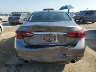 2021 Infiniti Q50 Luxe with VIN JN1EV7BR3MM752434, listed as a Copart auction lot 61428725 with 37,533 mi miles and Salvage title. Bid and sale history available at DreamBid. Image 6.