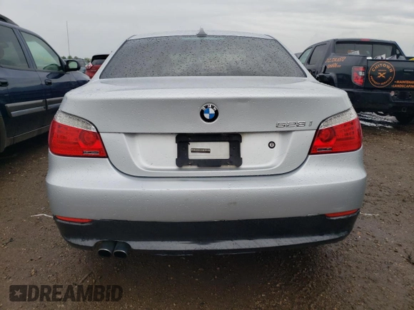 2008 BMW 5 Series 528i with VIN WBANU53518C113414, listed as a Copart auction lot 57770515 with 241,694 mi miles and Salvage title. Bid and sale history available at DreamBid. Image 6.