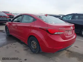 2016 Hyundai Elantra SE with VIN KMHDH4AE1GU523473, listed as a IAAI auction lot 41763590 with 195,597 mi miles. Bid and sale history available at carsss.com. Image 3.