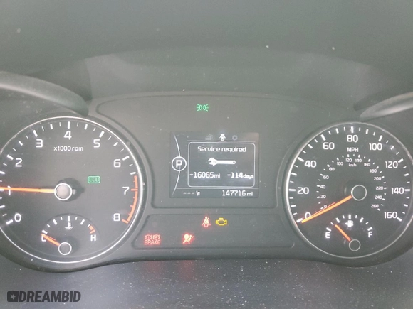 2016 Kia Optima LX with VIN KNAGT4L31G5099361, listed as a Copart auction lot 42216275 with 147,716 mi miles and Salvage Title. Bid and sale history available at carsss.com. Image 9.