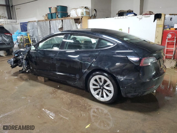 2022 Tesla Model 3 with VIN 5YJ3E1EA1NF369609, listed as a Copart auction lot 50306065 with 64,592 mi miles and Salvage Title. Bid and sale history available at carsss.com. Image 2.