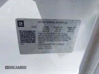 2018 Chevrolet Malibu LT with VIN 1G1ZD5ST9JF278872, listed as a IAAI auction lot 42660160 with 130,192 mi miles and . Bid and sale history available at DreamBid. Image 9.